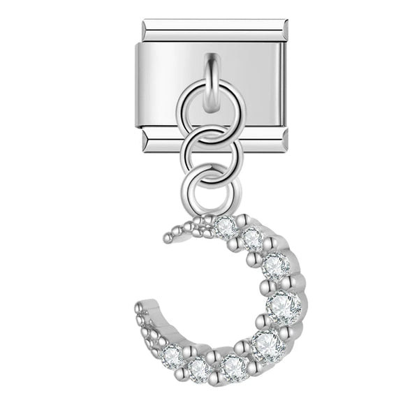 Argent Lune Diamant - Charm bracelet italien Luna Charms