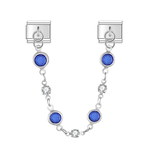 Charm Chaîne Argent Bleu