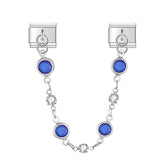 Charm Chaîne Argent Bleu