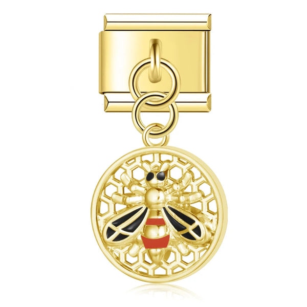 Or Abeille Rouge - Charm bracelet italien Luna Charms